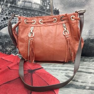 B. Makowsky Caramel Leather Bag